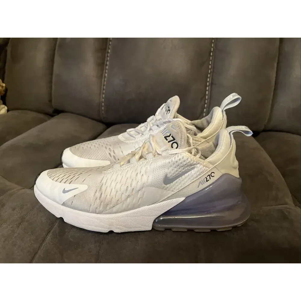 Nike Air Max 270 White Blue Whisper Shoes Football Grey AH6789-121 Women’s 8